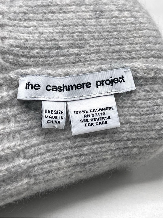 The Cashmere Project Women\'s Grey 100% Cashmere Knit Beanie Hat main image 5